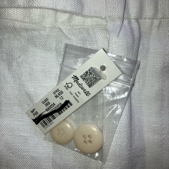 Madewell Womens White “The Harlow Wide-Leg Pant in 100% Linen” - Picture 7 of 8